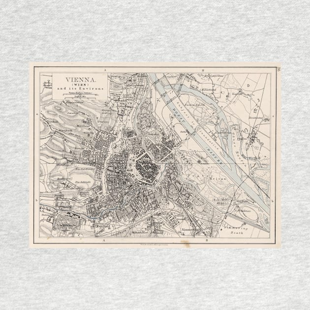 Vintage Map of Vienna Austria (1906) by Bravuramedia